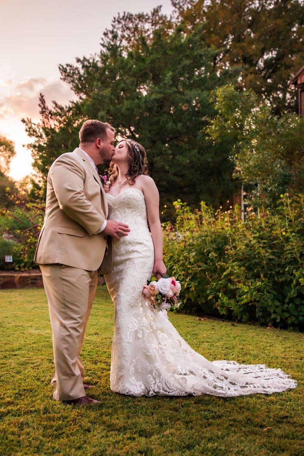 Sunset kiss in the garden