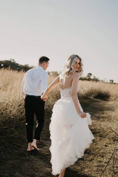 Golden field walk