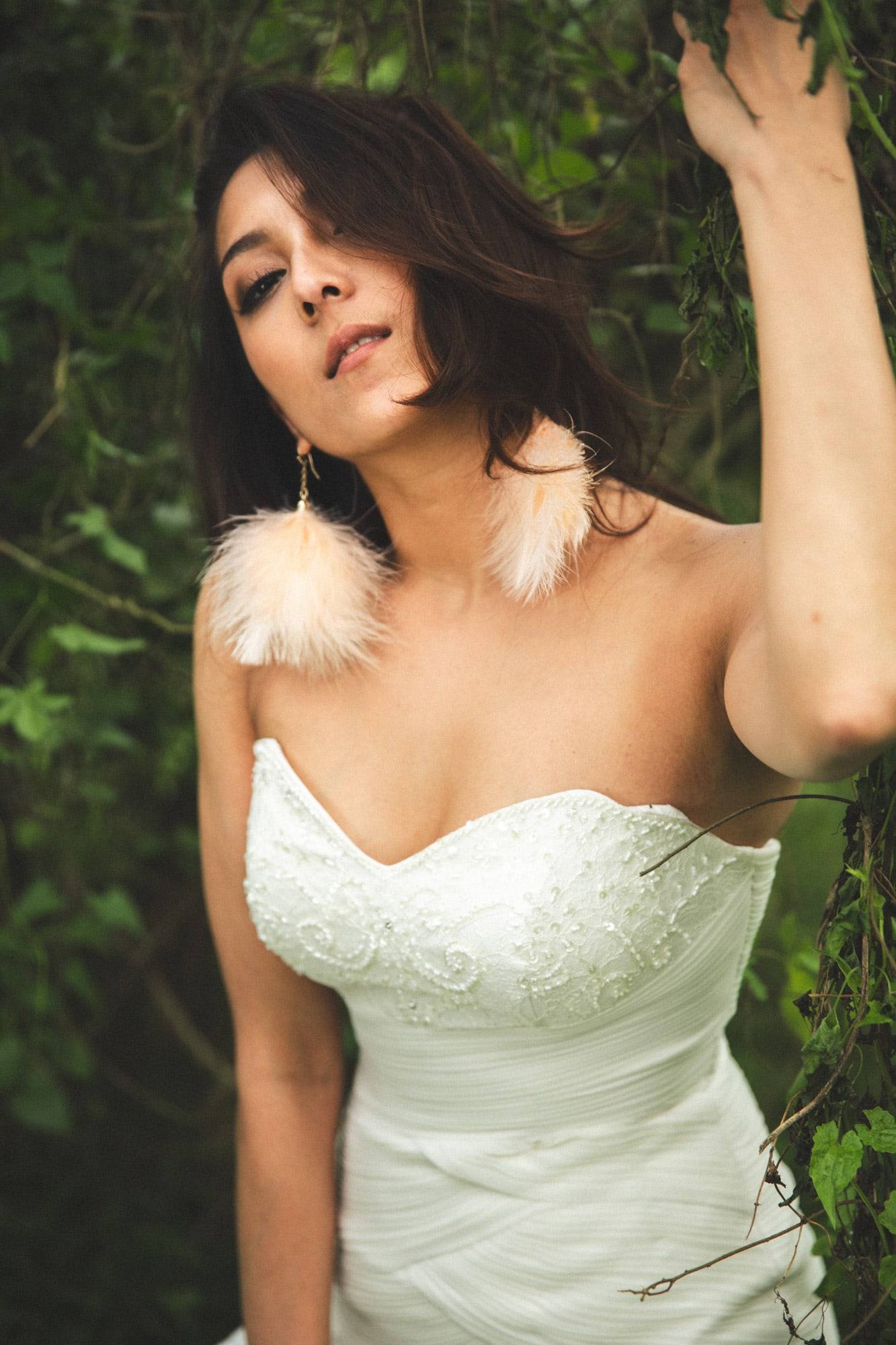 Portrait in a sweetheart gown