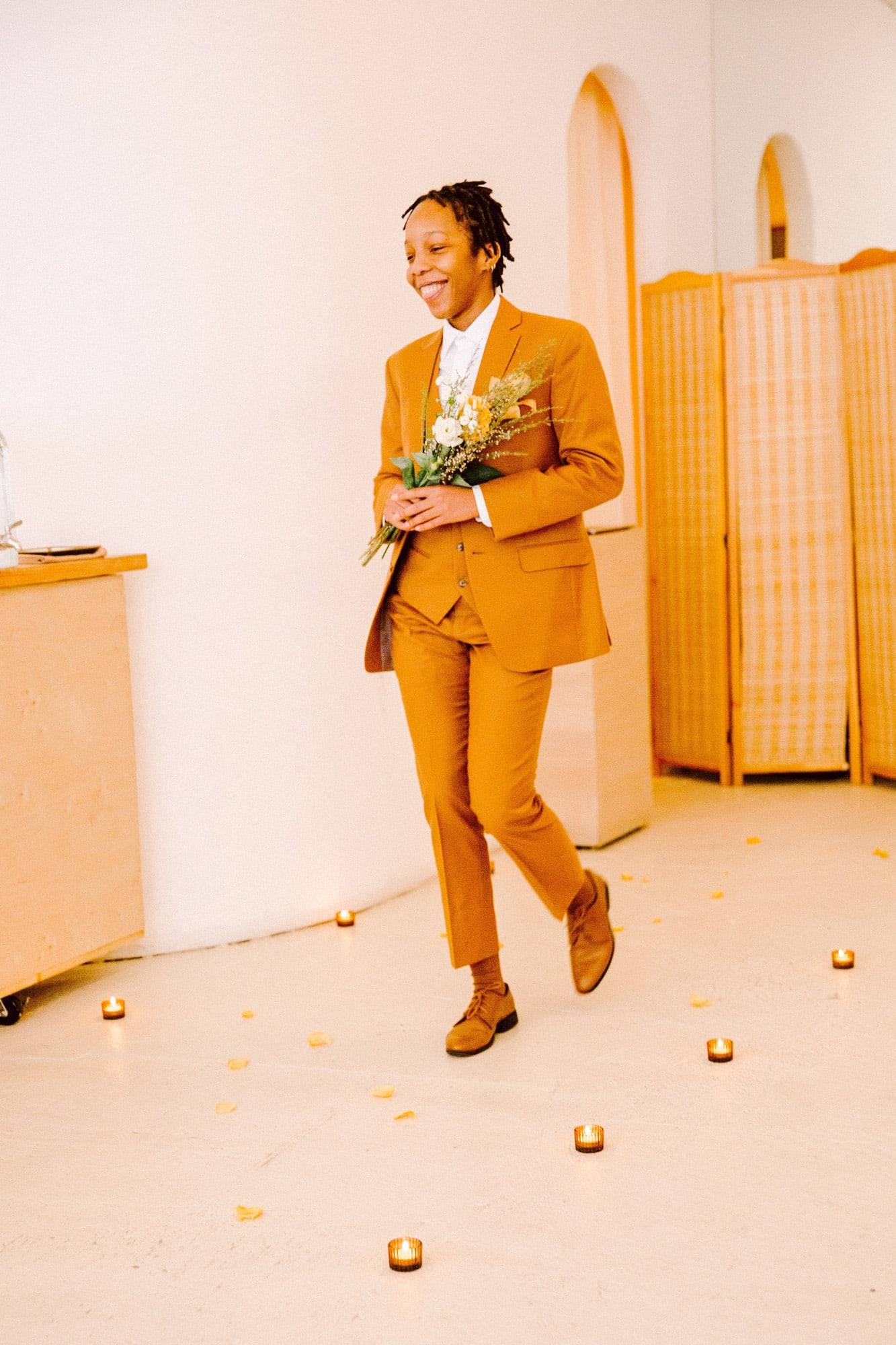 Groom with his surfboard
