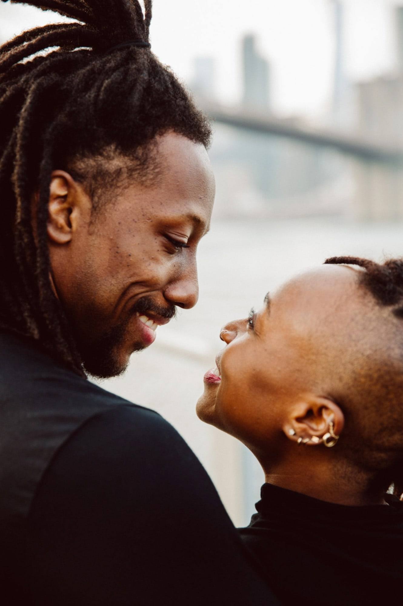 Cheek-to-cheek close portrait